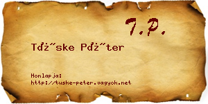Tüske Péter névjegykártya